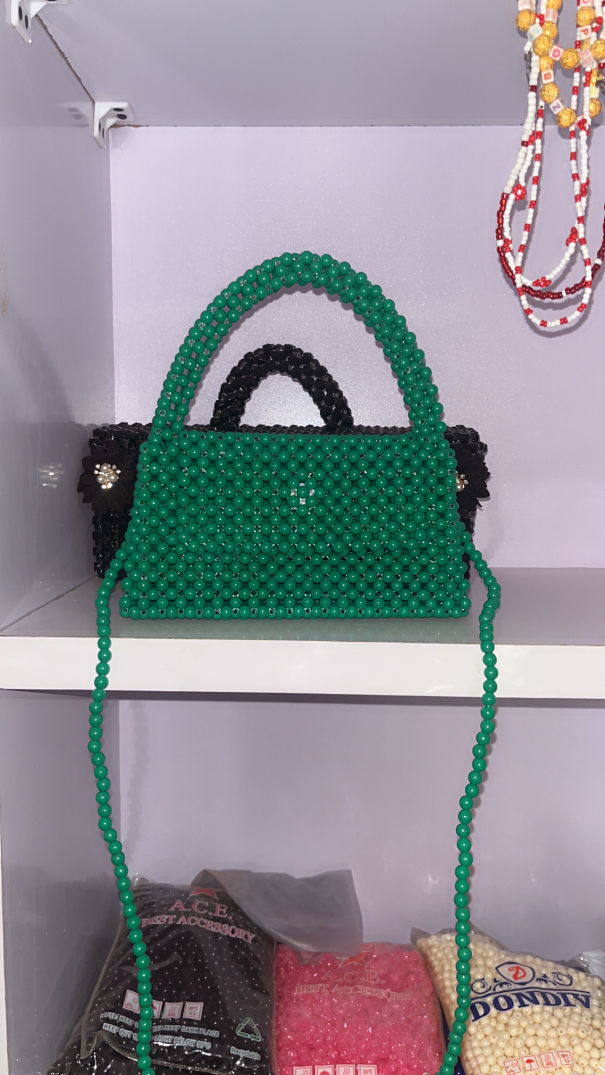 Emerald Bloom Beaded Bag💚💚