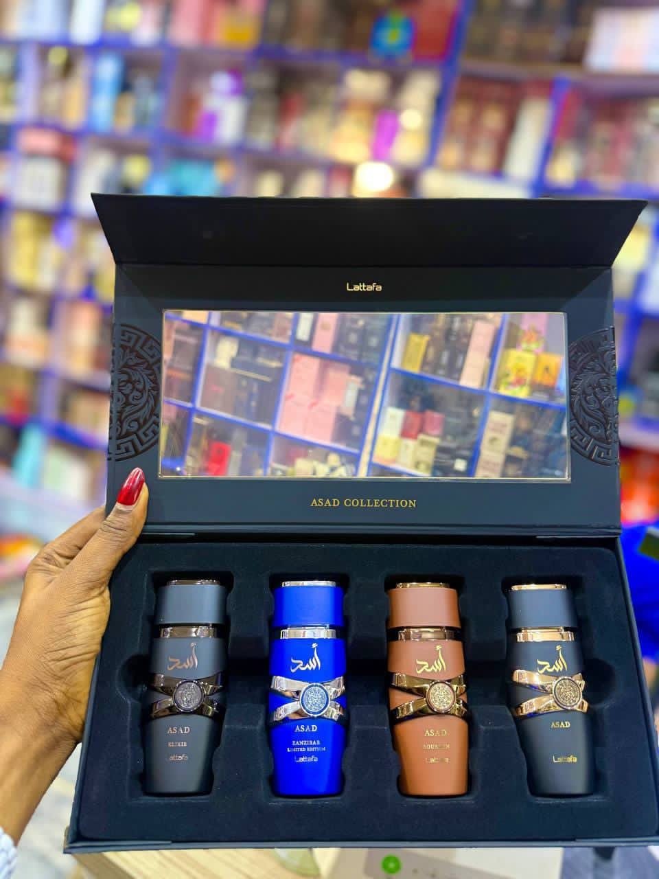 Lattafa Asad Collection – 4-Piece Perfume Gift Set