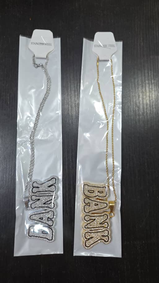 Stainless Steel Name Pendant Necklace