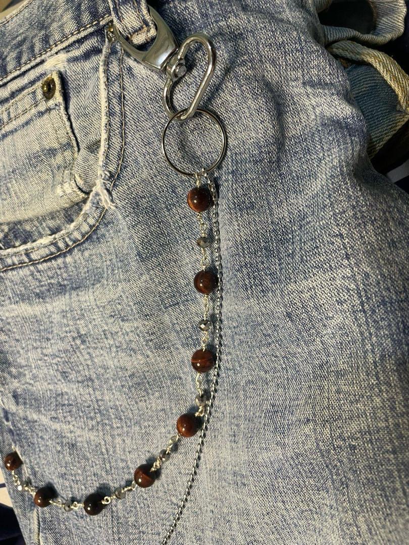 Gem stones pant chains